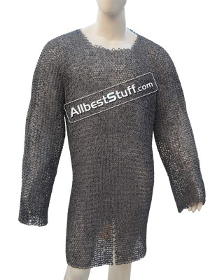 Large Round Riveted 8 mm Maille Shirt in 17 Gauge Ring Chest 44
